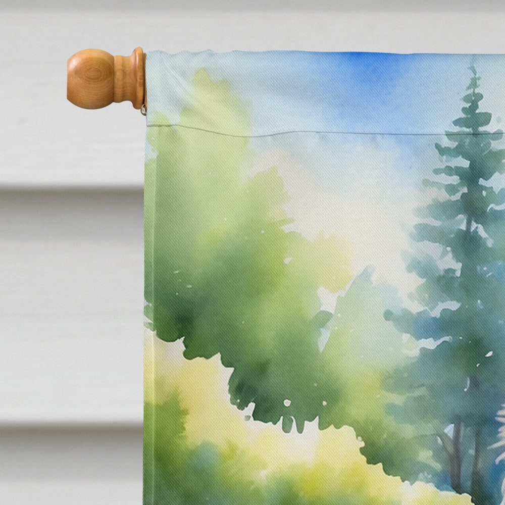 Cairn Terrier Spring Path House Flag-2