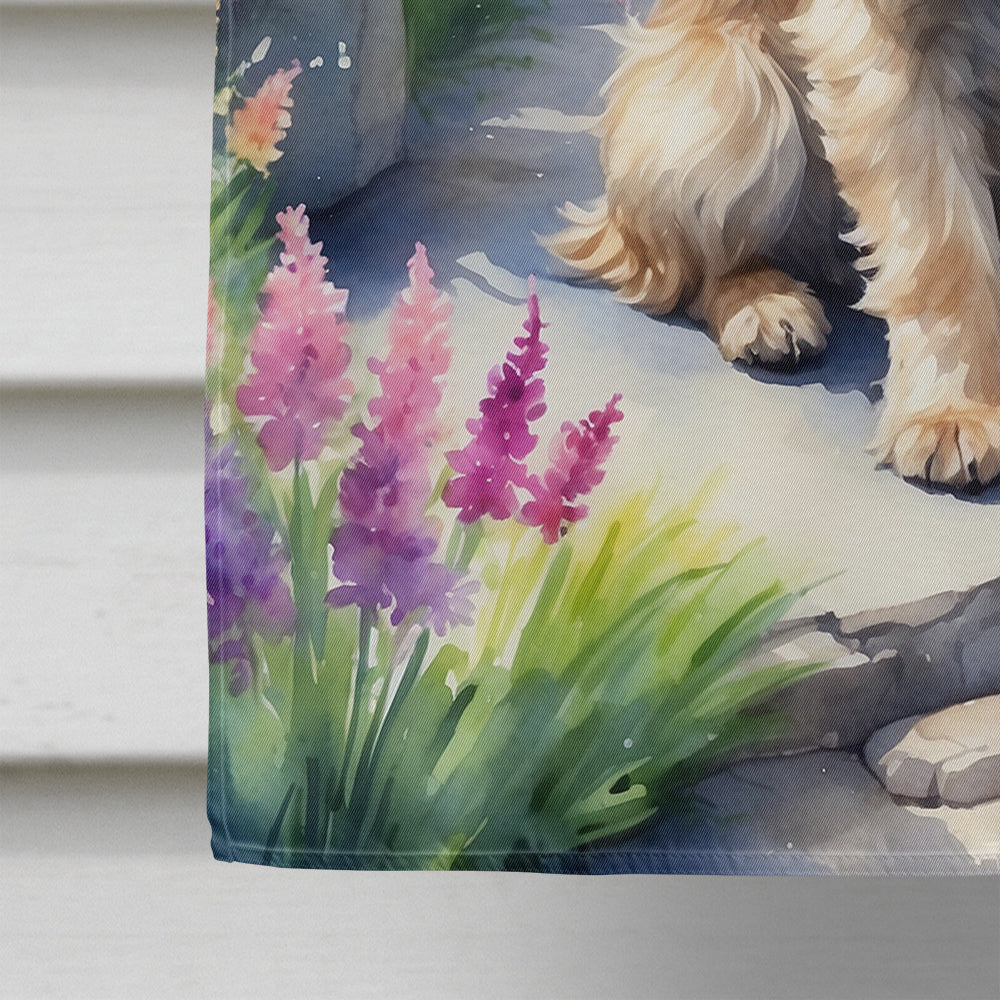 Cairn Terrier Spring Path House Flag-3
