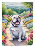 English Bulldog Spring Path House Flag-0