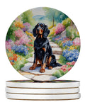 Gordon Setter Spring Path Large Sandstone Coasters Pack of 4-0