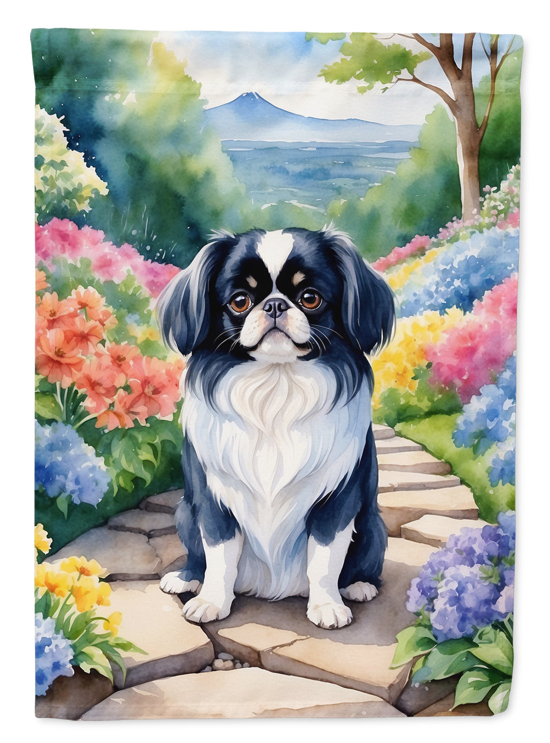 Japanese Chin Spring Path House Flag-0