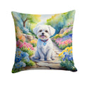 Maltese Spring Path Throw Pillow-0