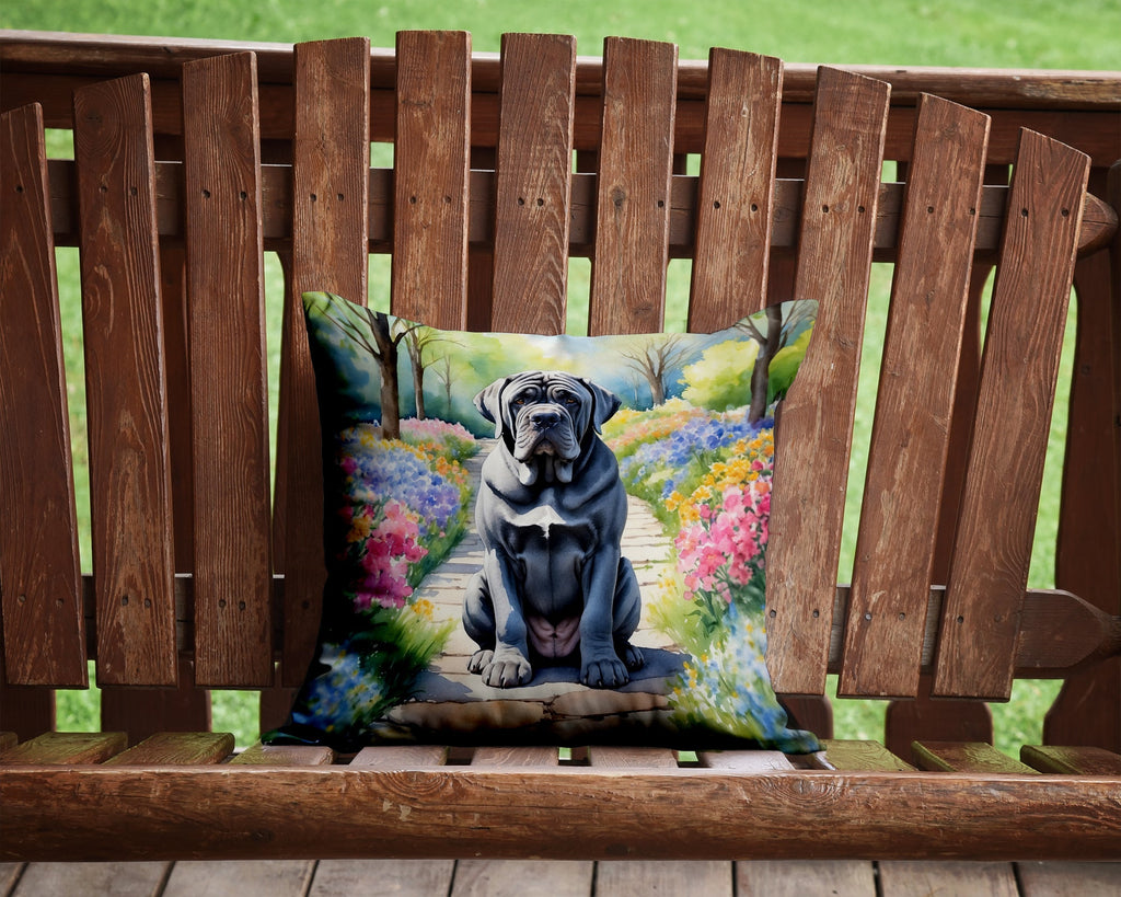 Neapolitan Mastiff Spring Path Throw Pillow-1