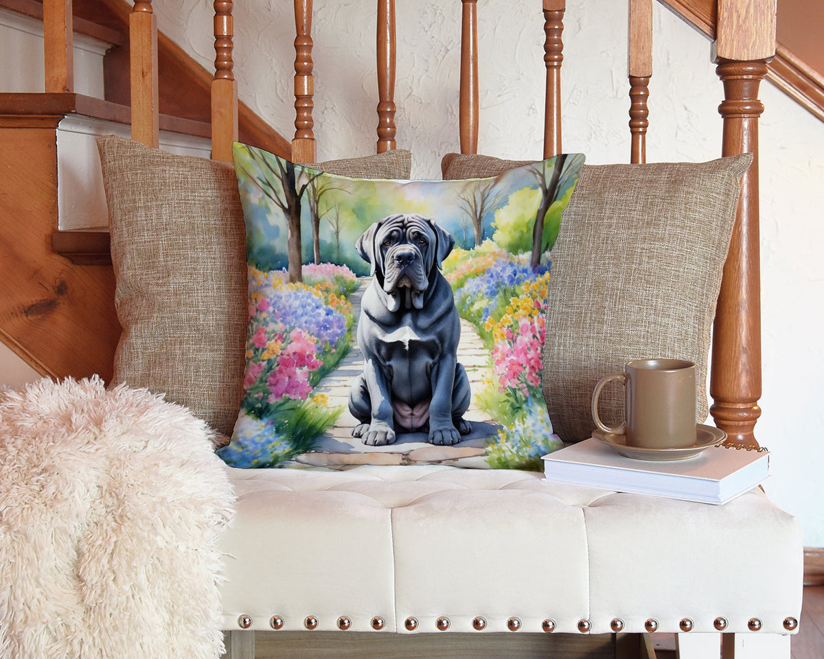 Neapolitan Mastiff Spring Path Throw Pillow-2