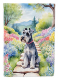 Schnauzer Spring Path House Flag-0