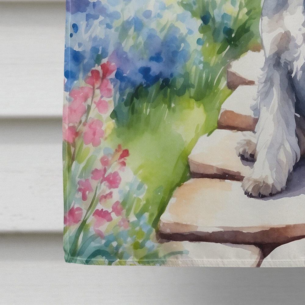Schnauzer Spring Path House Flag-3