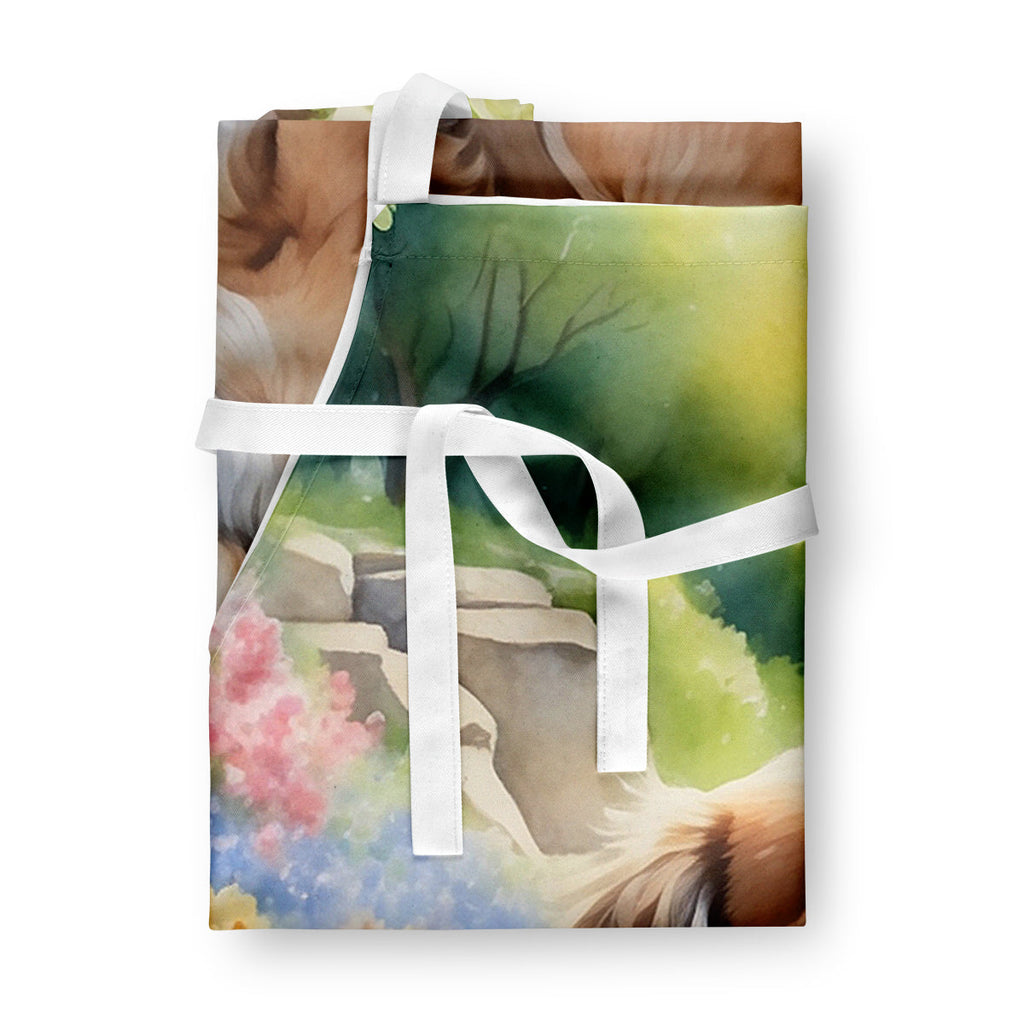 Tibetan Spaniel Spring Path Apron-2