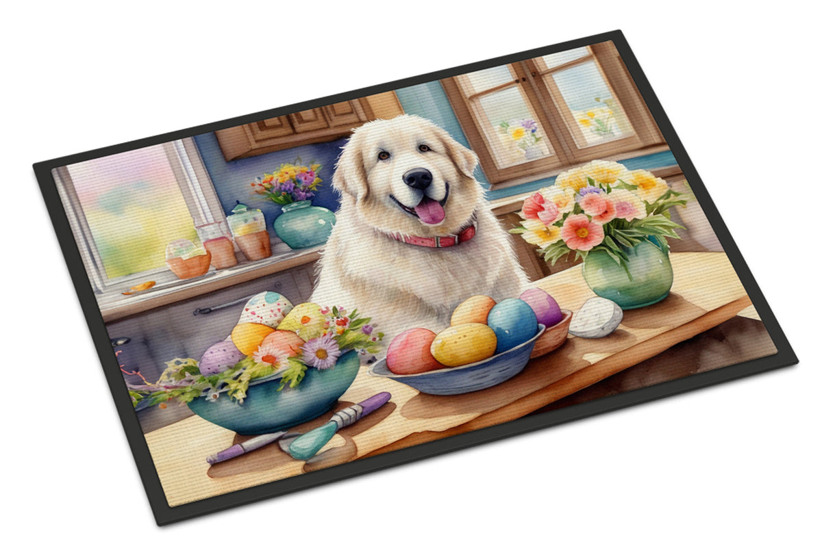 Decorating Easter Great Pyrenees Doormat-0