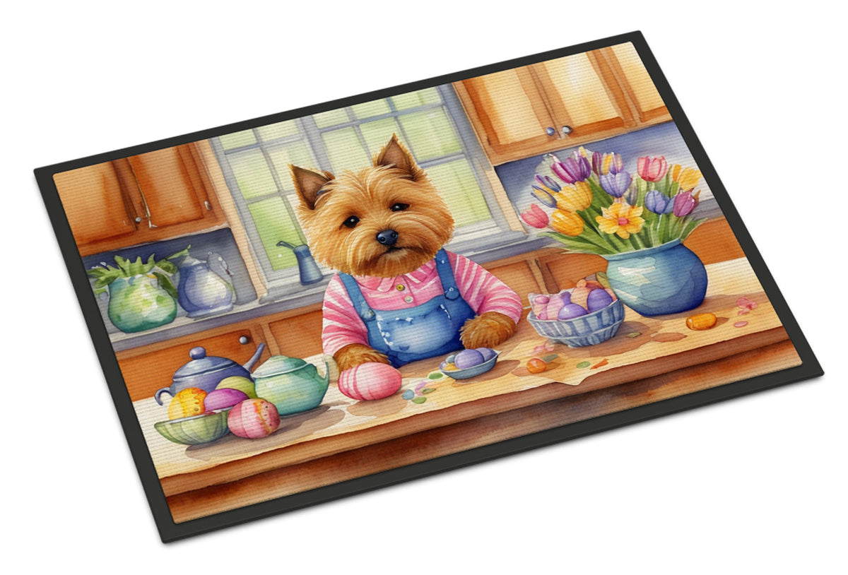 Decorating Easter Norwich Terrier Doormat-0