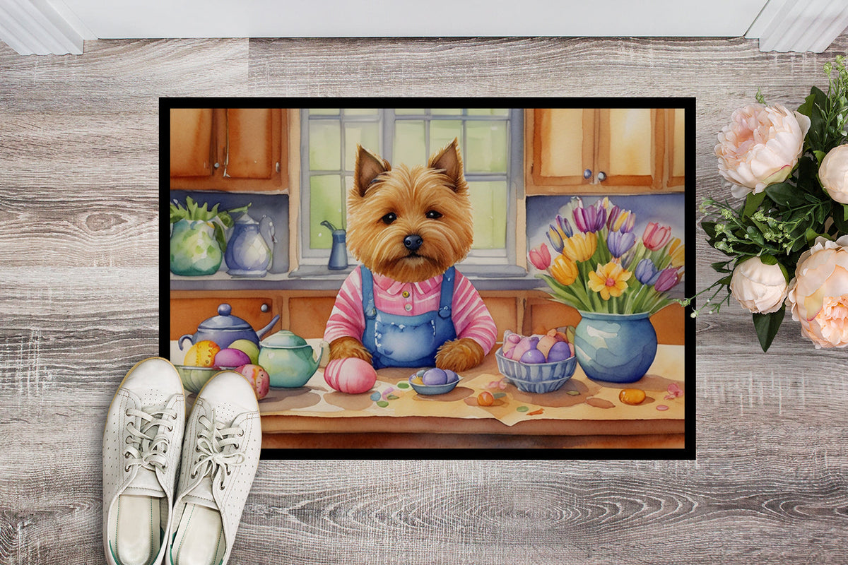 Decorating Easter Norwich Terrier Doormat-1