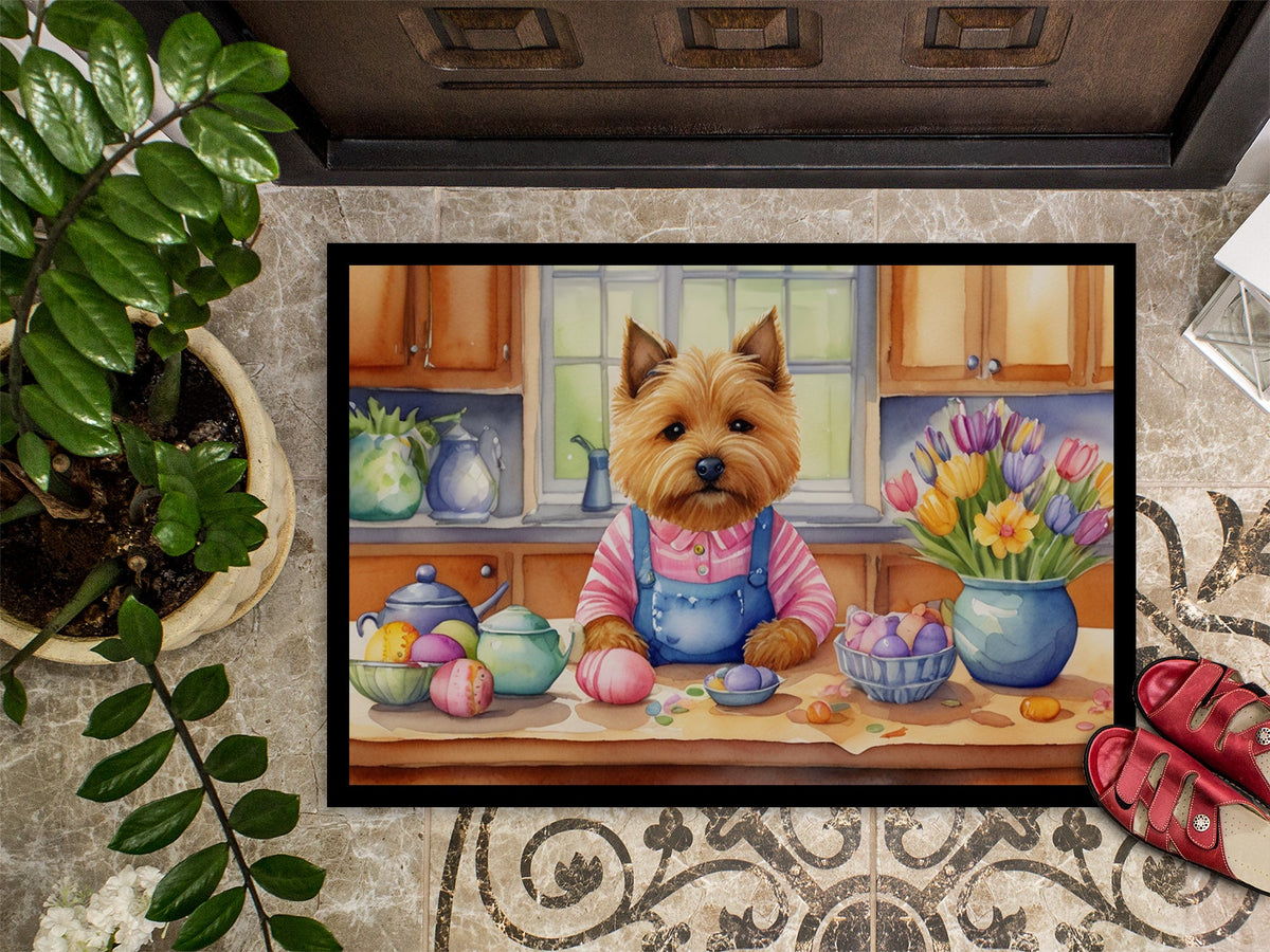 Decorating Easter Norwich Terrier Doormat-2