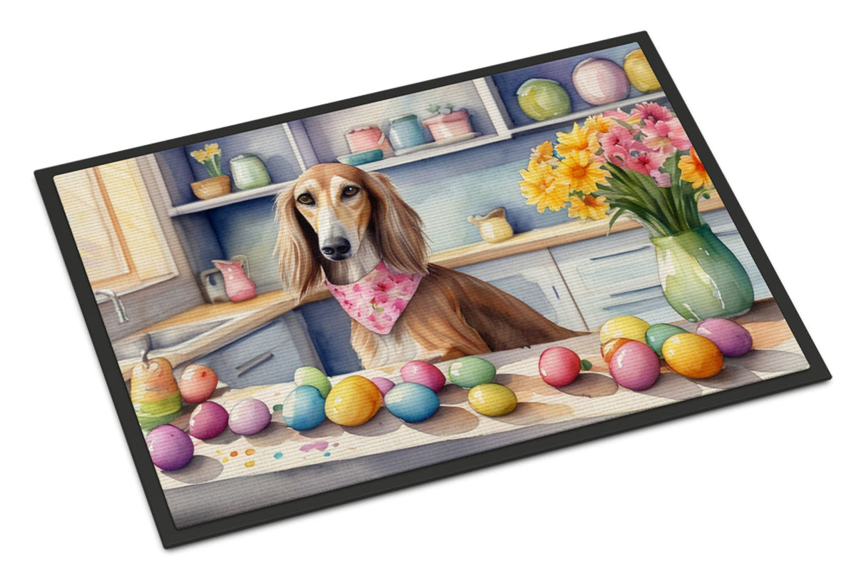 Decorating Easter Saluki Doormat-0
