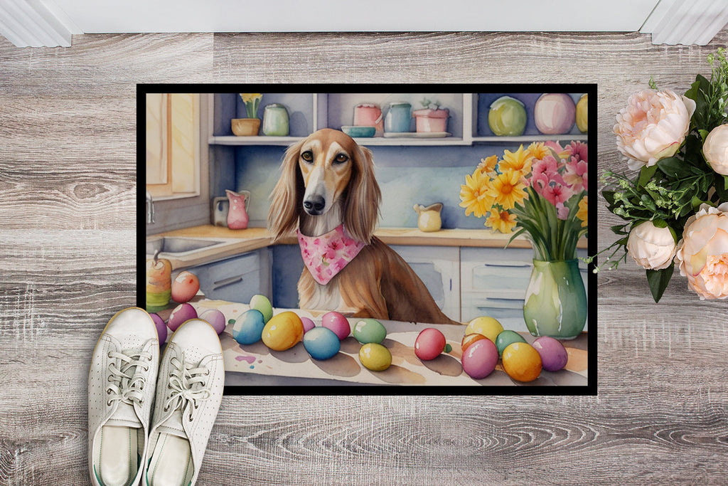 Decorating Easter Saluki Doormat-1