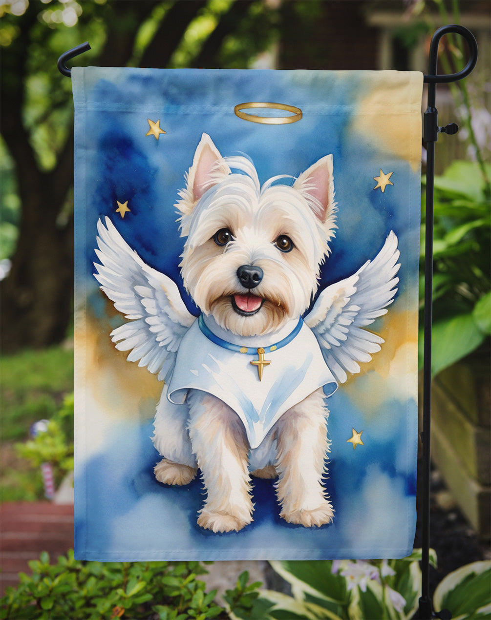 Westie My Angel Garden Flag-2