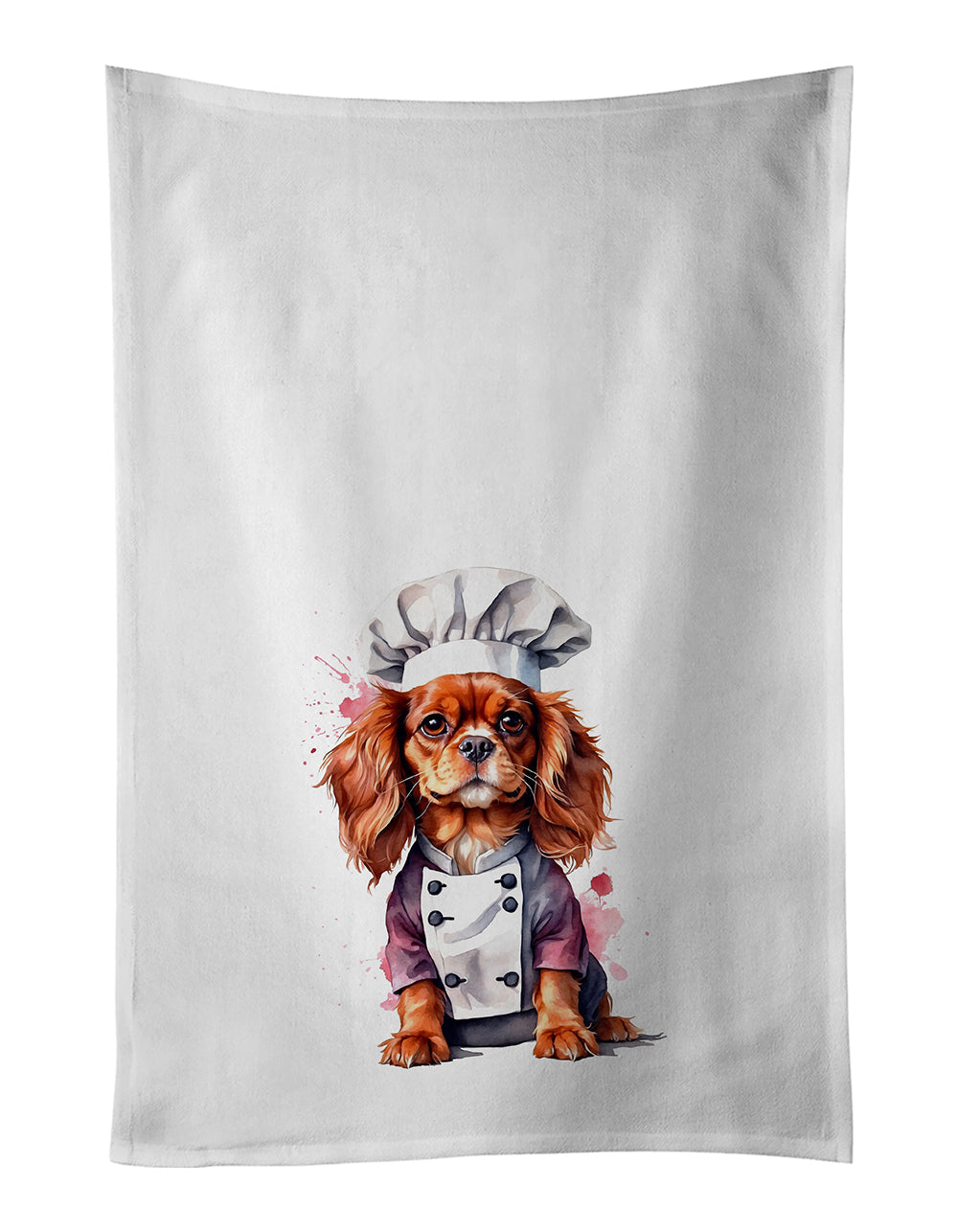 Cavalier Spaniel Chef Kitchen Towel Set of 2-0