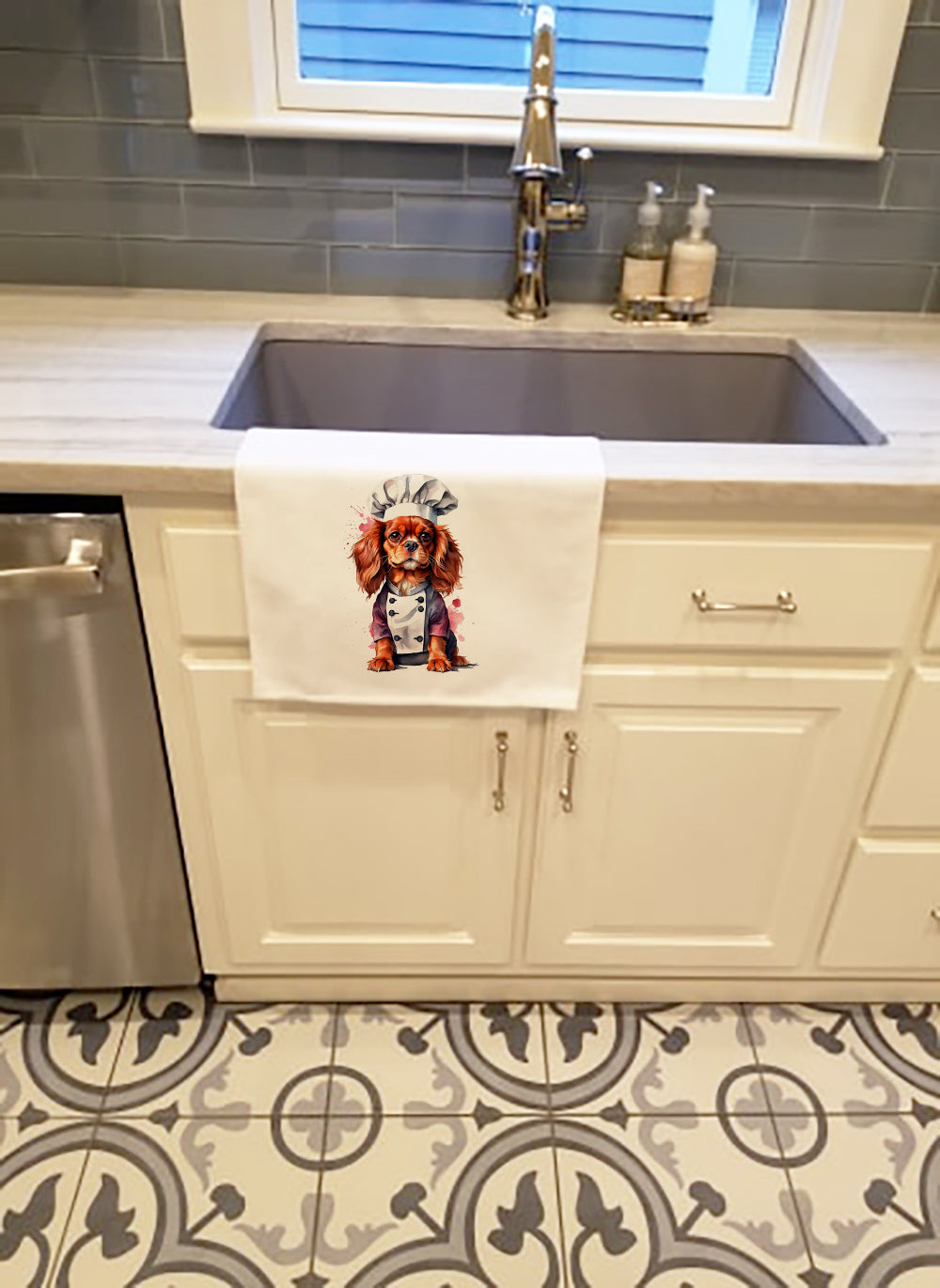 Cavalier Spaniel Chef Kitchen Towel Set of 2-1