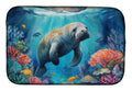 Manatee and Coral Reefs Dish Drying Mat-0