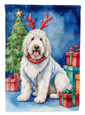 Komondor Christmas Reindeer House Flag-0