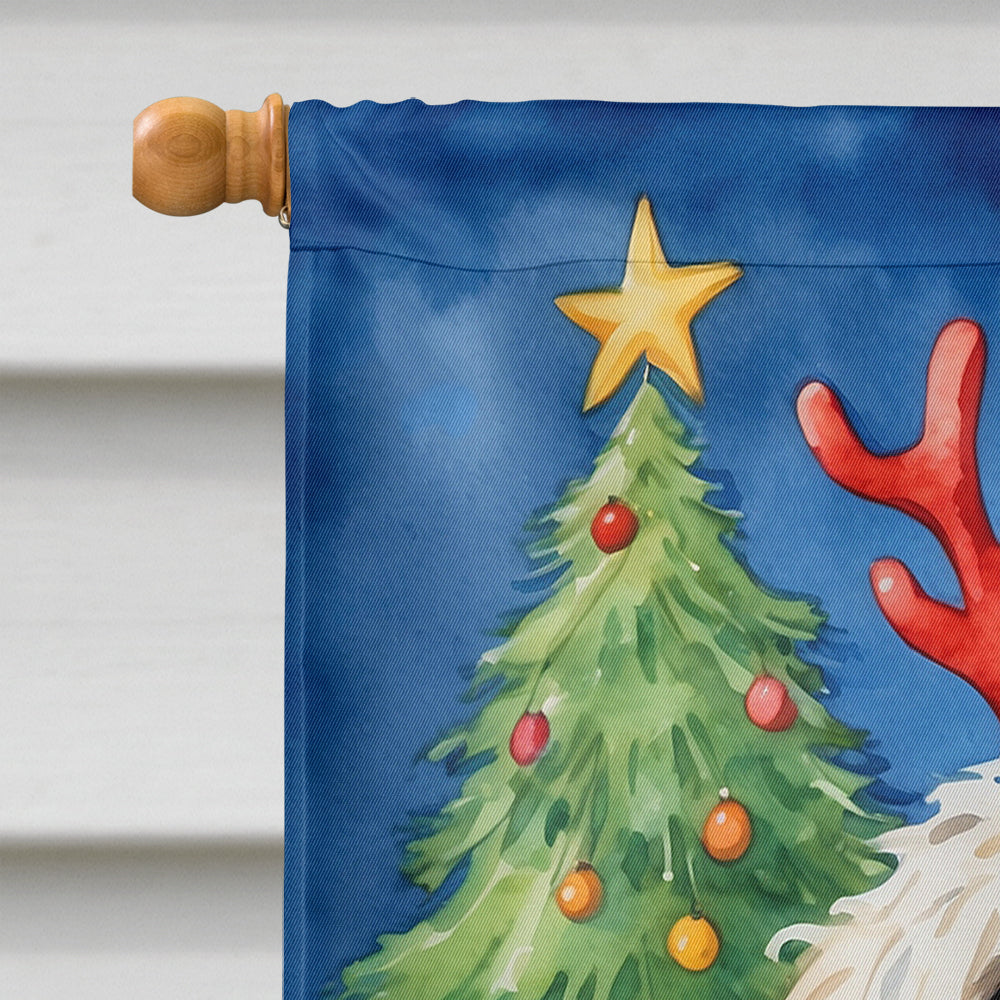 Komondor Christmas Reindeer House Flag-2
