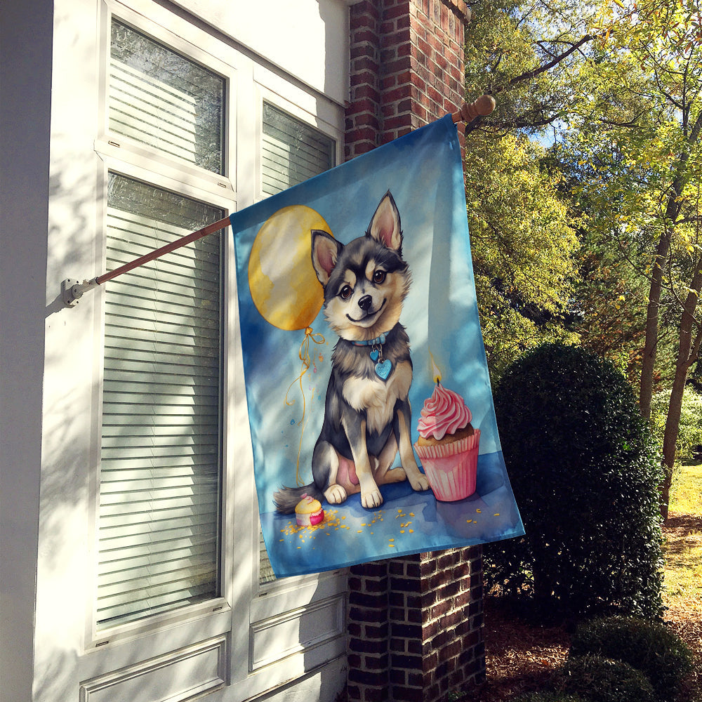 Alaskan Klee Kai Happy Birthday House Flag-1