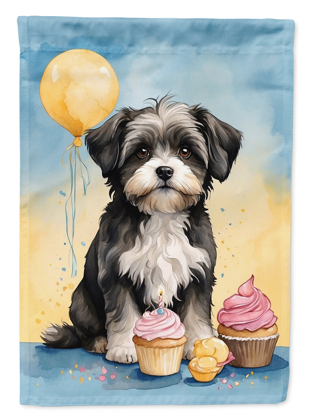 Havanese Happy Birthday House Flag-0