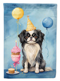 Japanese Chin Happy Birthday House Flag-0