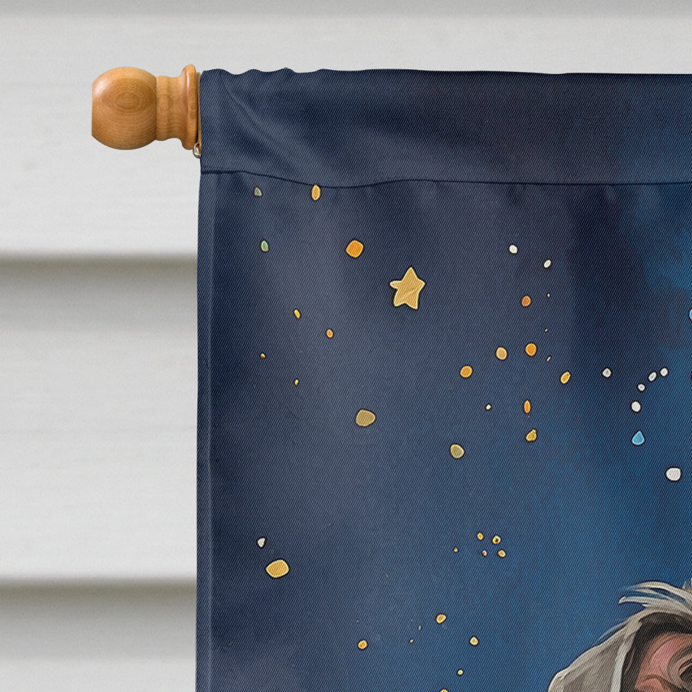 Bearded Collie Happy Birthday House Flag-2
