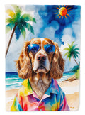 Cocker Spaniel Summer Beach Time House Flag-0