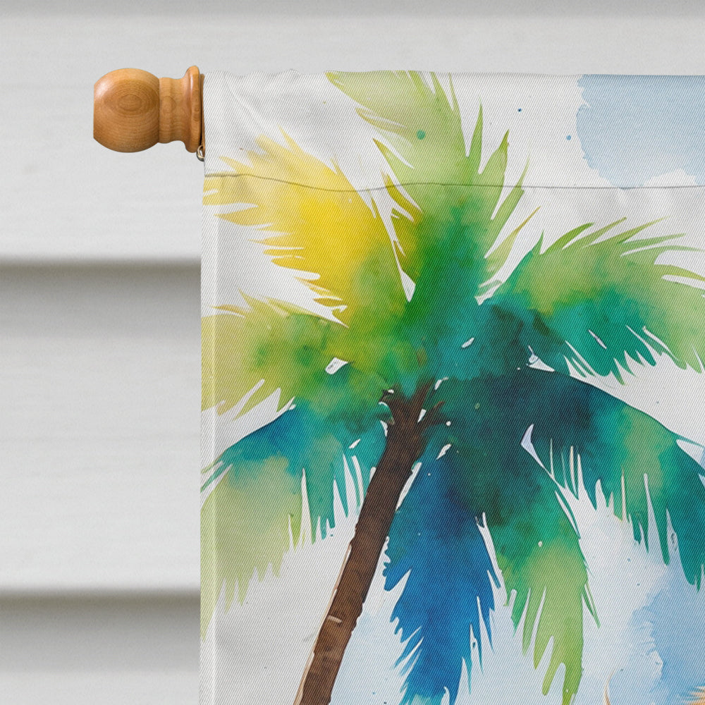 Cocker Spaniel Summer Beach Time House Flag-2