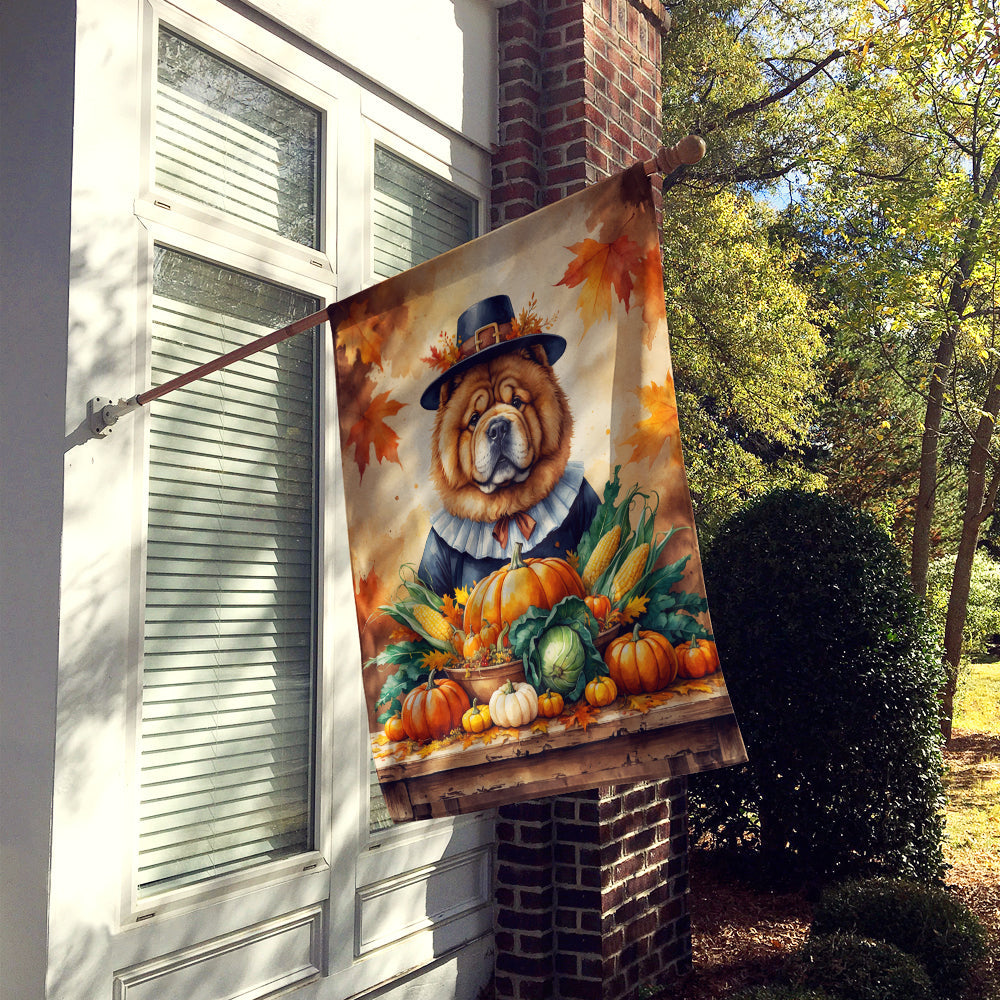 Chow Chow Thanksgiving House Flag-1