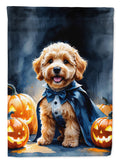 Goldendoodle Puppy Halloween House Flag-0
