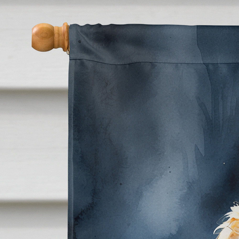 Goldendoodle Puppy Halloween House Flag-2