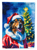 Collie Christmas House Flag-0