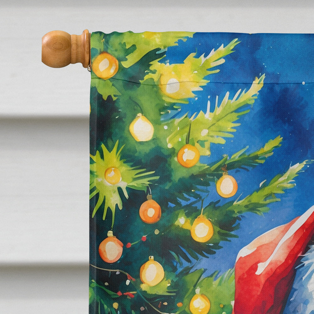 Labradoodle Christmas House Flag-2