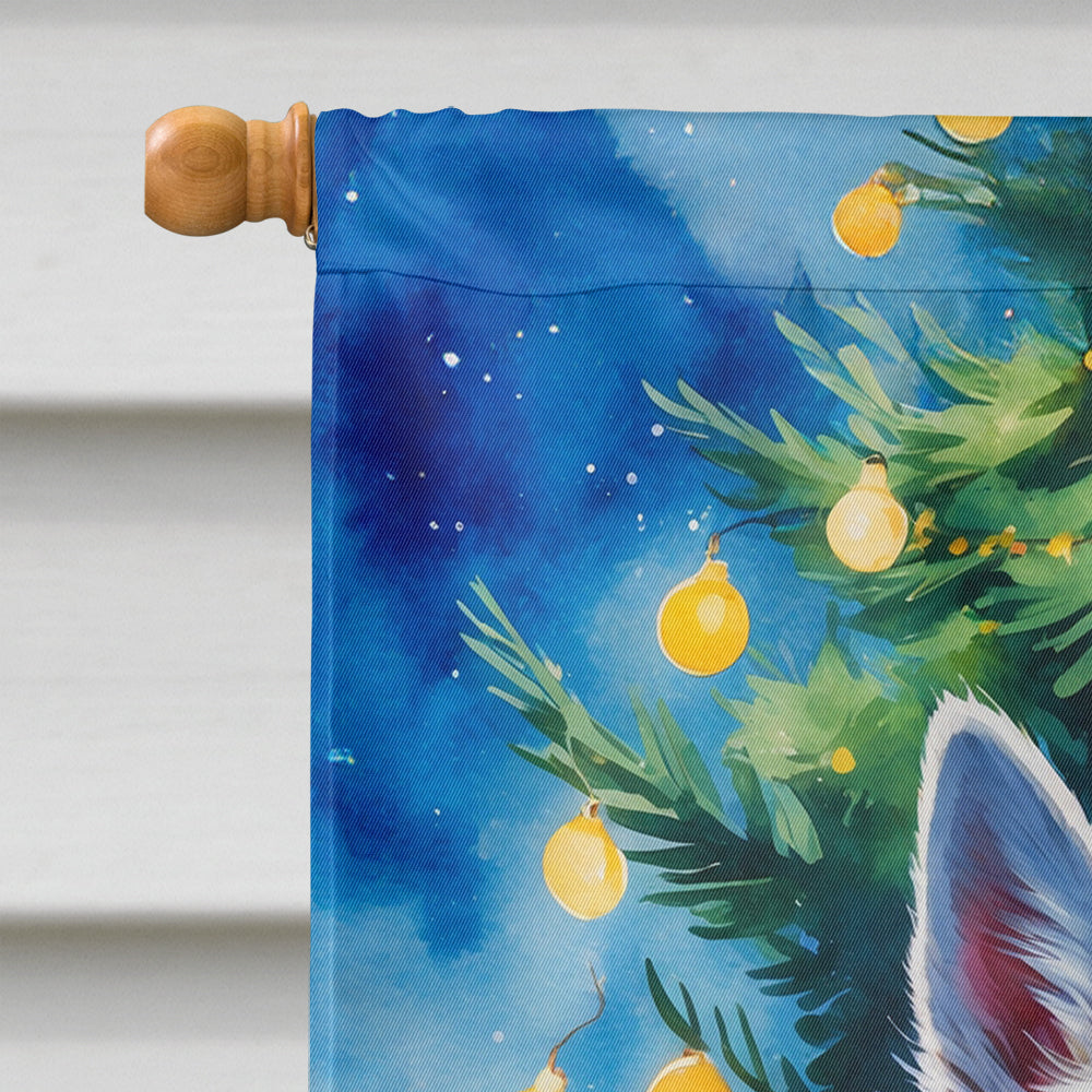 Samoyed Christmas House Flag-2