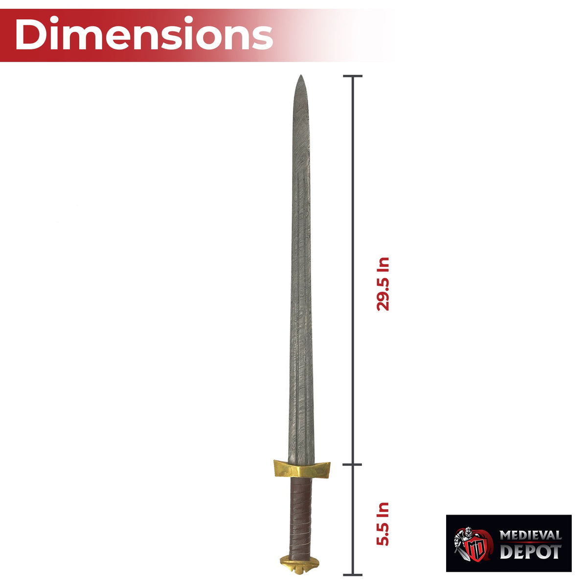 Damascus Viking Warrior Sword-1
