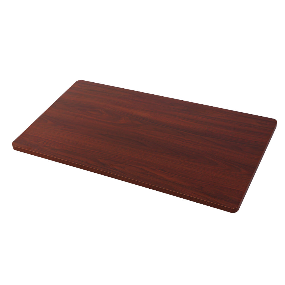 Artiss 140cm walnut standing desk top featuring smooth rounded edges and natural wood grain finish