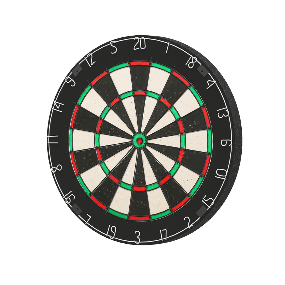 18-inch premium sisal dartboard set with rotating number ring and six steel tip darts