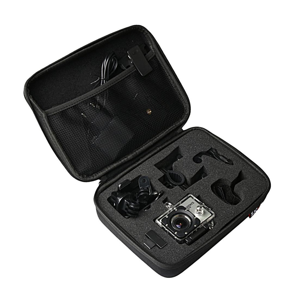 Portable shockproof action camera bag in black nylon for travel and accessories — view 3