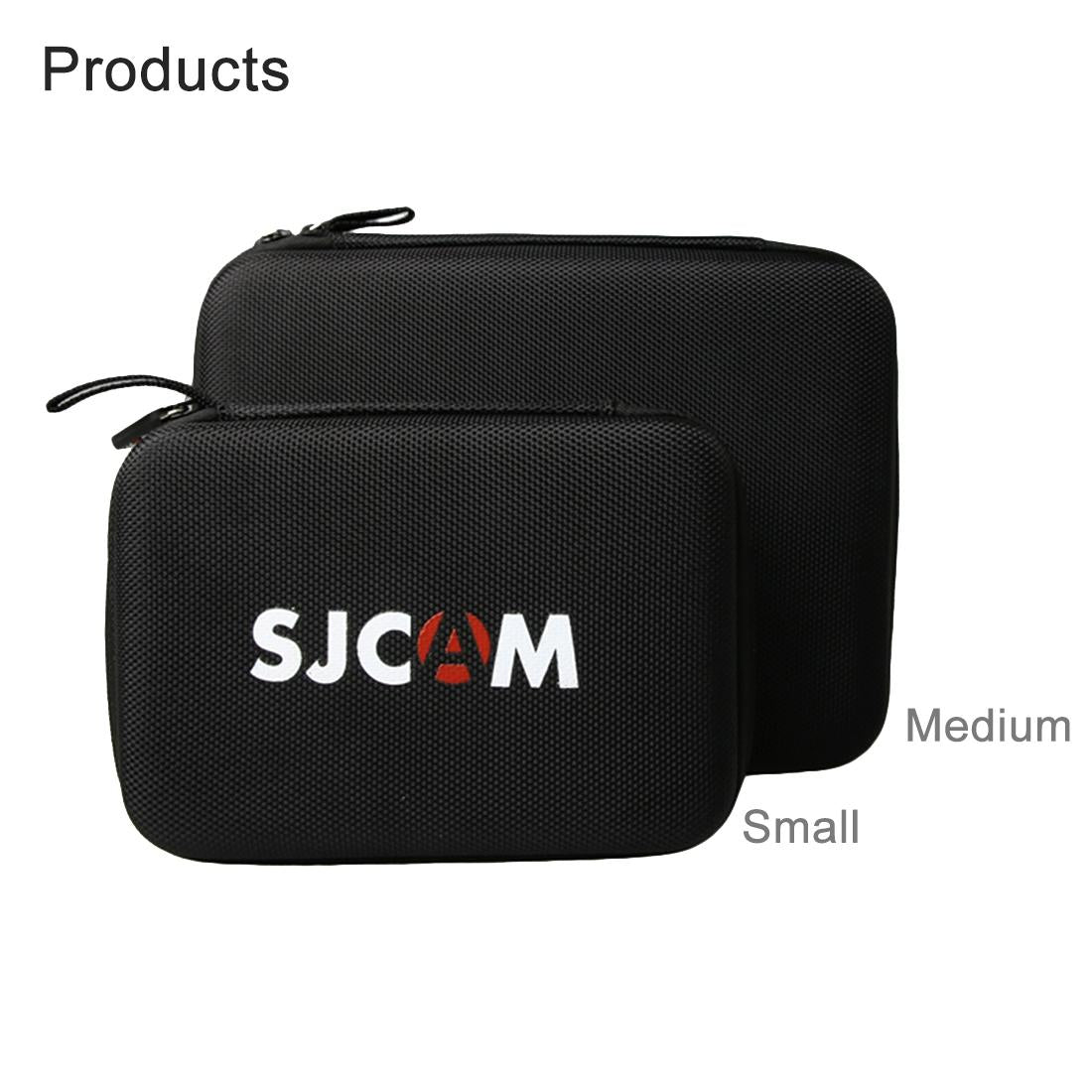 Portable shockproof action camera bag in black nylon for travel and accessories — view 5
