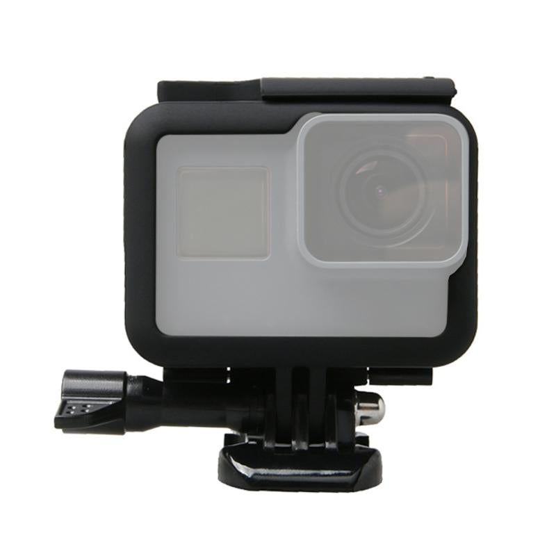 GoPro standard border frame mount protective housing case cover in sleek black plastic.