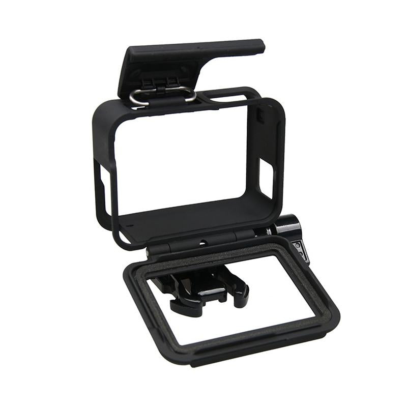 GoPro standard border frame mount protective housing case cover in sleek black plastic. — view 2