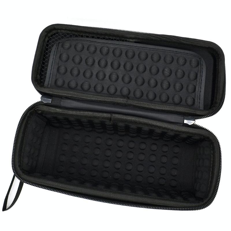 Black portable shockproof case for Bose Soundlink Mini Bluetooth speaker with zipper closure — view 4