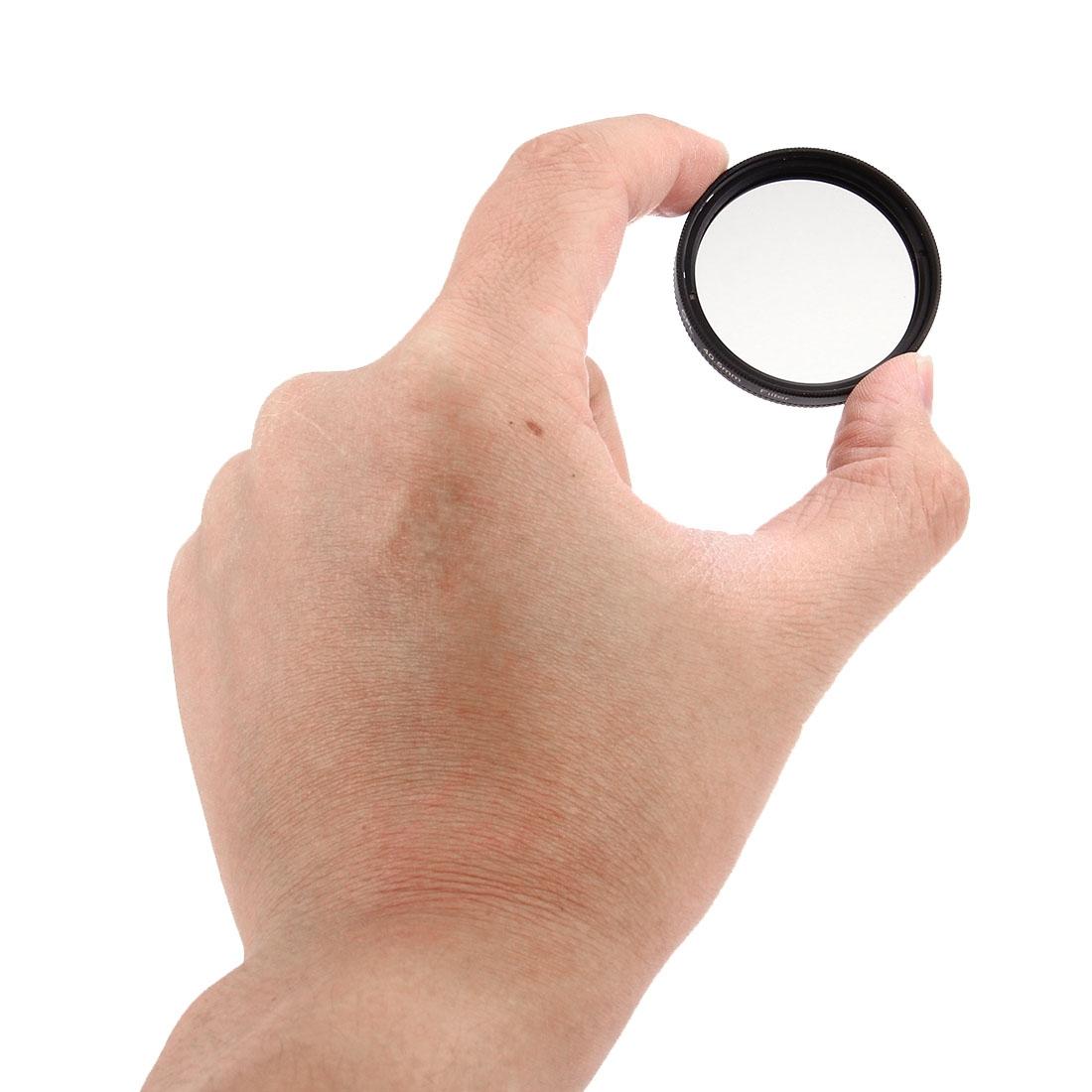 Black 40.5mm action camera lens filter kit with UV CPL glass and waterproof housing adapter — view 4