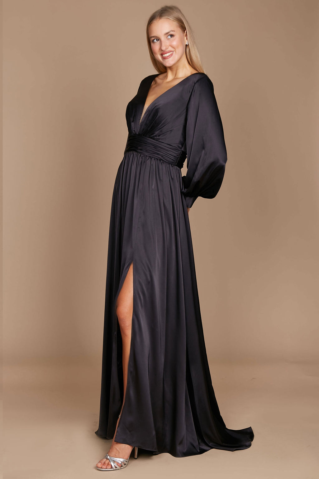 Floor Length Sleeve Formal Evening Party Dress-2