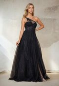 Floor Length Prom One Shoulder Formal Ball Gown-0