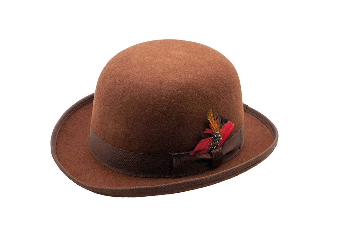 Premium Wool Derby Hat - Brown-0