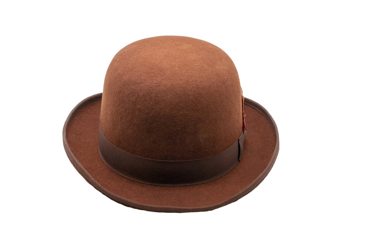 Premium Wool Derby Hat - Brown-1