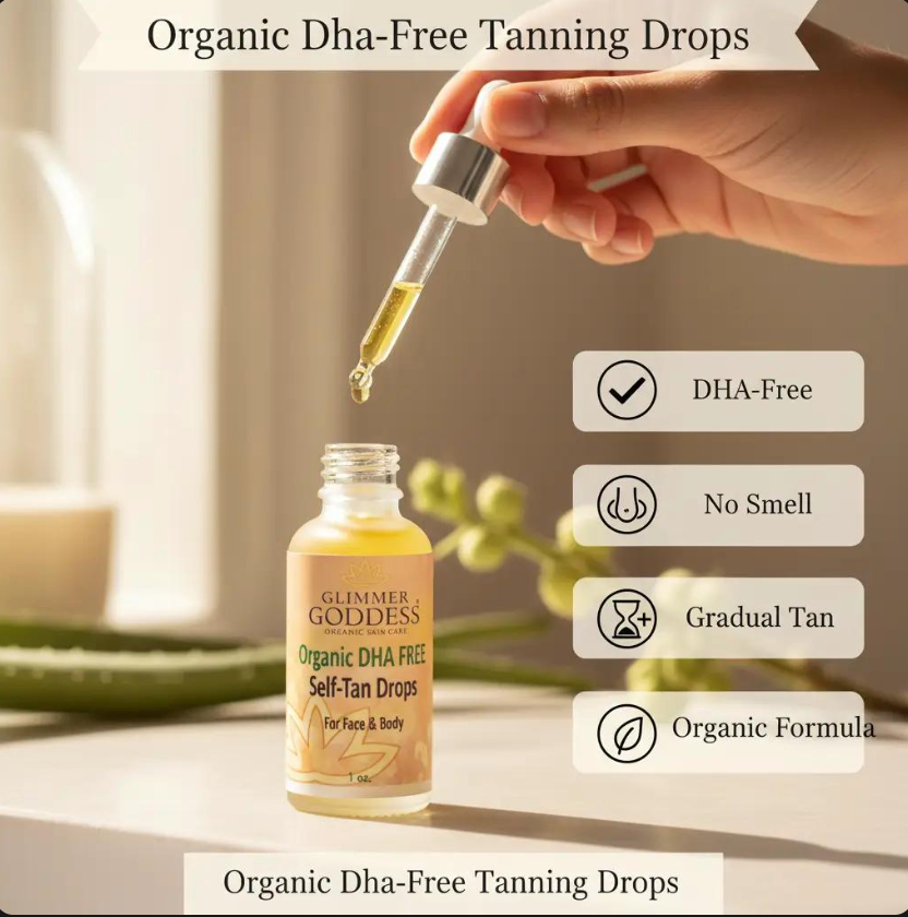 Organic DHA Free Tanning Drops – Gradual, No‑Odor Glow-3