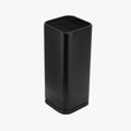 Sleek black universal knife block holder for safe kitchen countertop blade storage and organization
